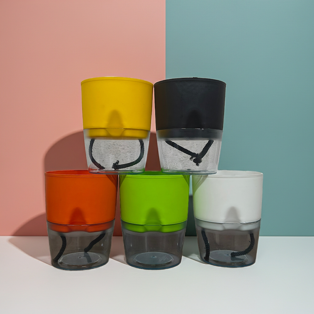 4 inch self watering pot (set of 5)