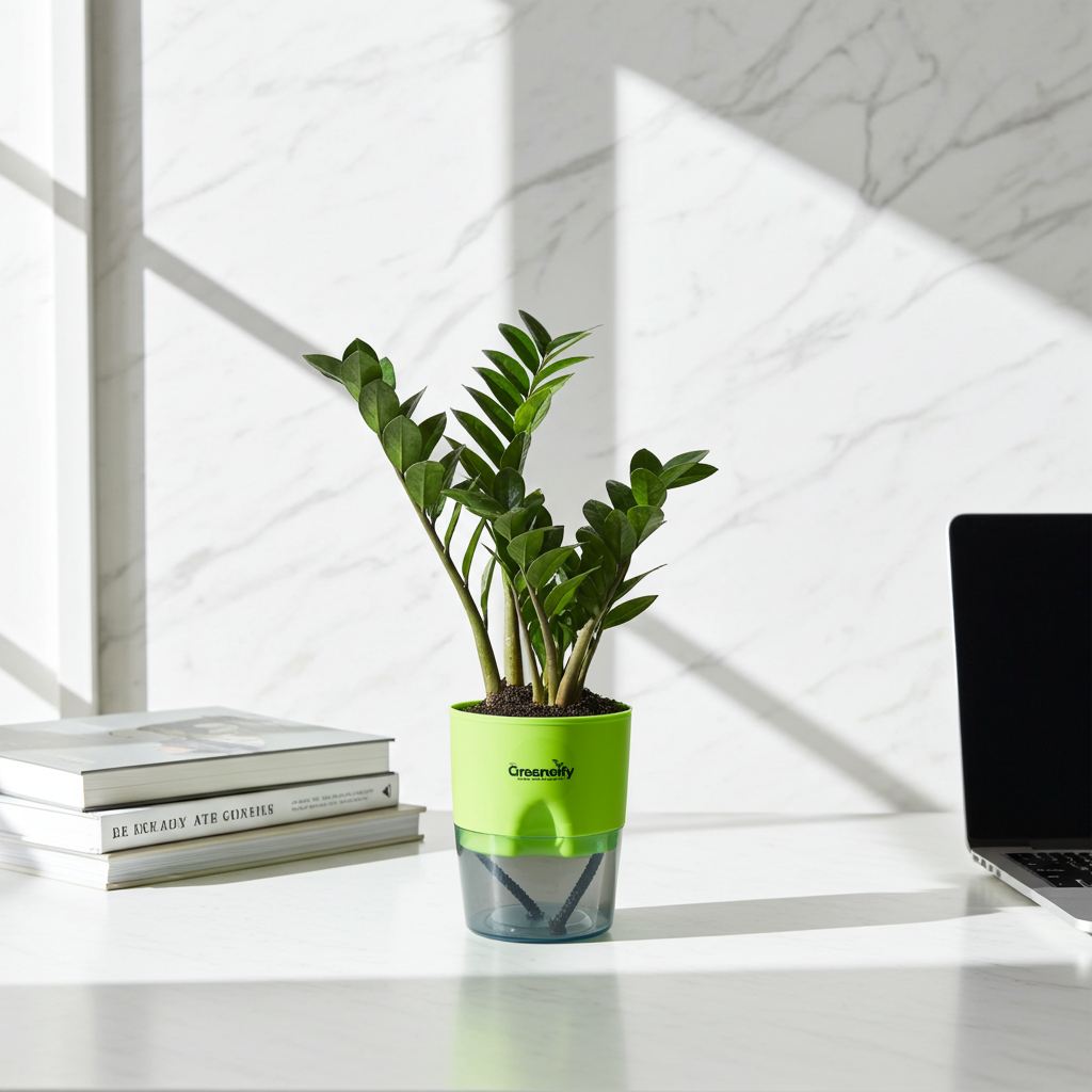 ZZ Plant (Zamioculcas zamiifolia) in Self-Watering Pot