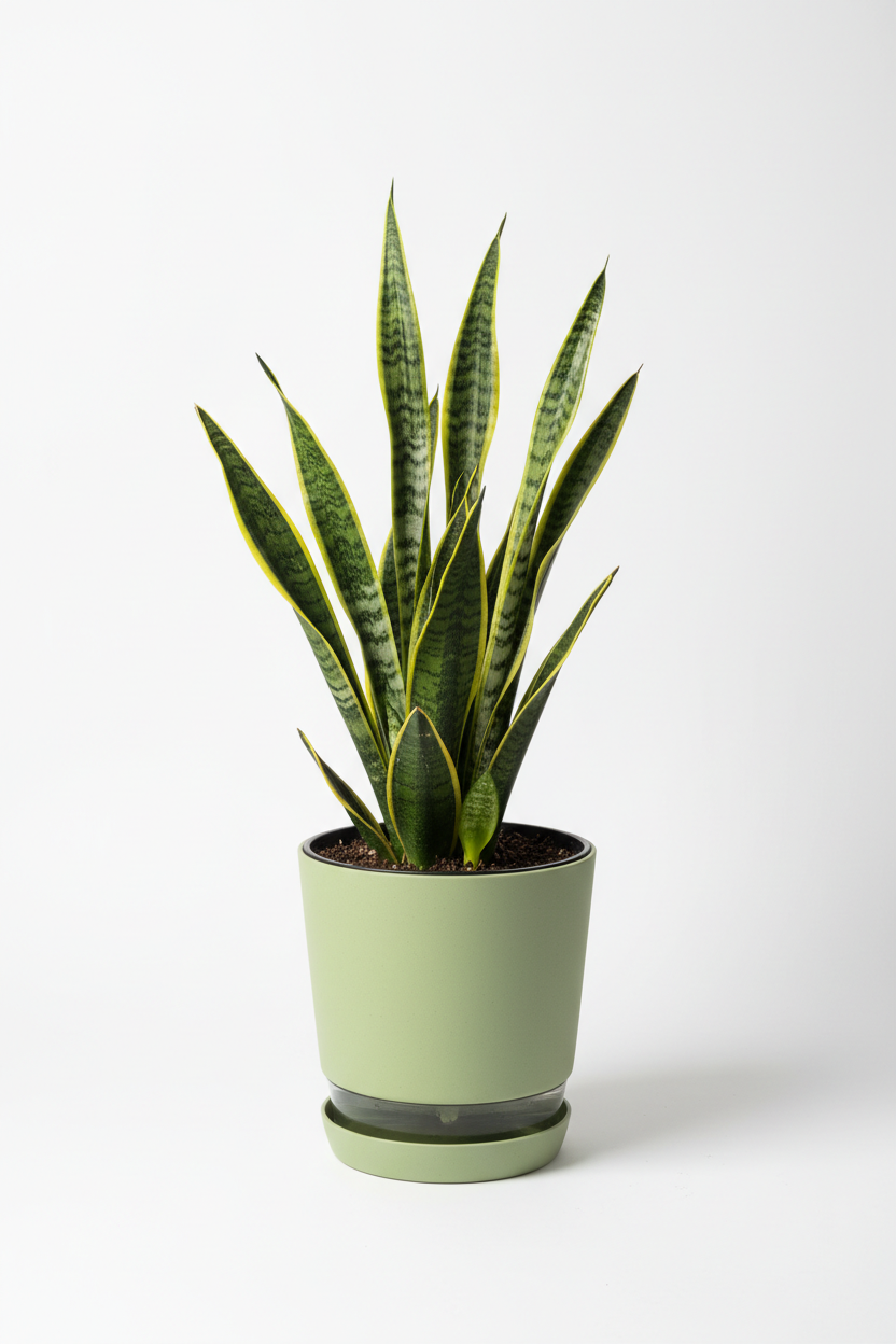 Snake Plant in Self-Watering Pot – Indoor Air Purifying