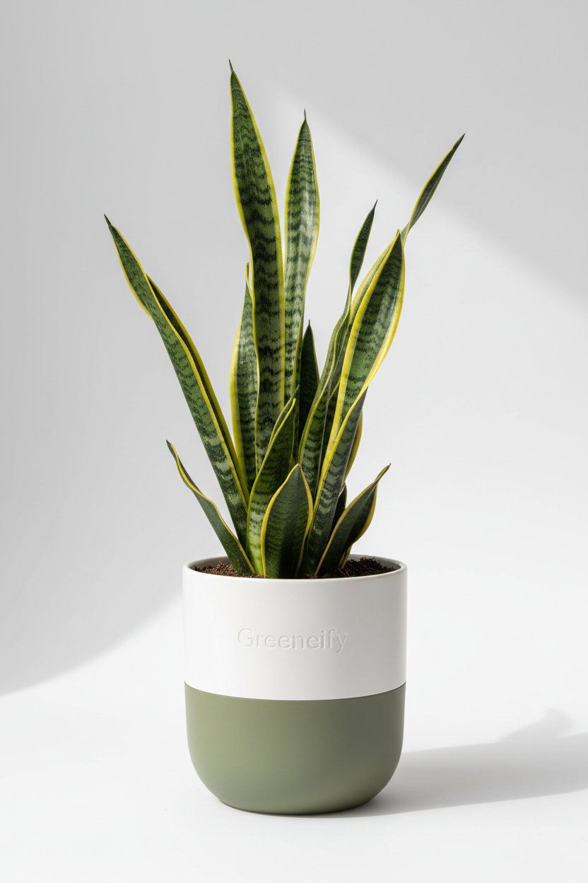 Greeneify Snake Plant with self watering pot